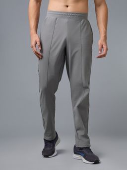 Technosport - Mens Grey Solid/Plain Polyester Trackpant