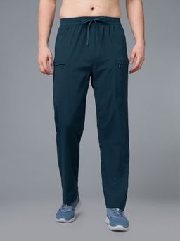Technosport - Mens Green Solid/Plain Polyester Trackpant