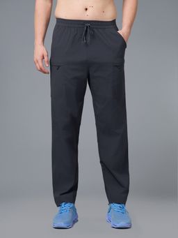 Technosport - Mens Grey Solid/Plain Polyester Trackpant