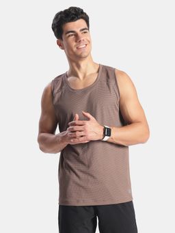 Jockey - Mens Mauve Solid/Plain Microfibre Tank Top