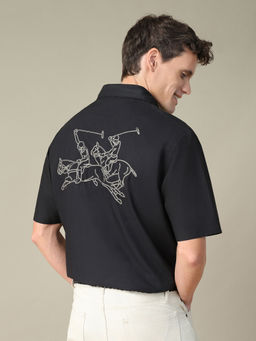 U.S. Polo Assn. Denim Co. - Mens Grey Embroidered Cotton Shirt