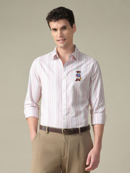 U.S. POLO ASSN. - Mens Pink Stripes Cotton Shirt