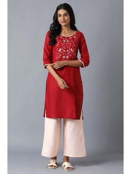 Aurelia - Aure Collection By Aurelia Maroon Kurta and Pink Palazzo (Set of 2)