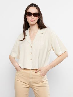 LC WAIKIKI - X-side Woven Shirt Off White