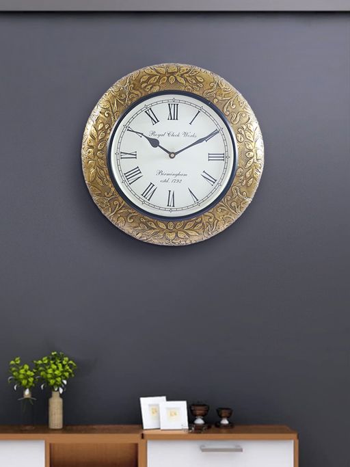 AAPNO RAJASTHAN Brass Wall Clock