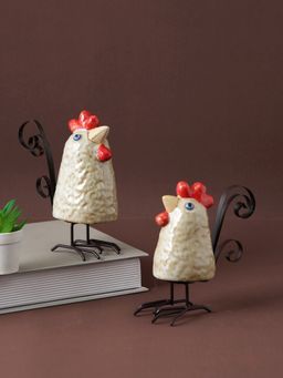 Tayhaa - Hen Rooster Pair Statue