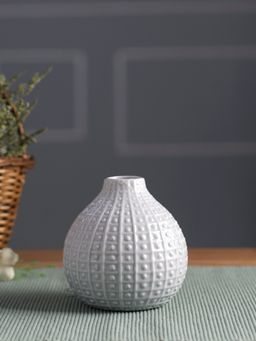 Tayhaa - Textured Flower Vase with Narrow Neck