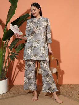 SEPHANI - Grey Floral Co-Ord Sets