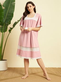 SEPHANI - Pink Printed Nighty