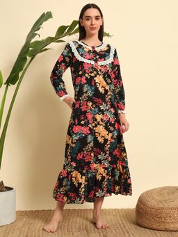 SEPHANI - Black Floral Nighty