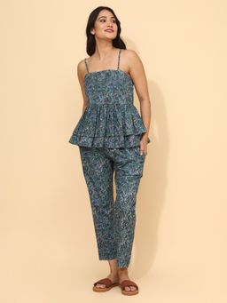 YELLOW BLOOM - Blue Lagoon Nightsuit Set