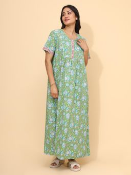 YELLOW BLOOM - Aqua Jaal Nightdress