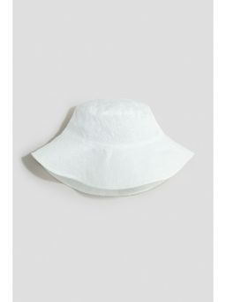 H&M - Girls White Cotton Sun Hat