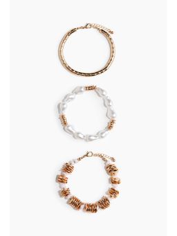 H&M - Women Gold-Coloured 3-Pack Bracelets