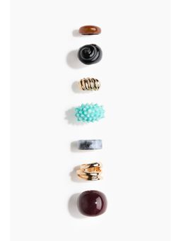 H&M - Women Gold-Coloured 7-Pack Rings