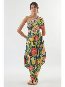 Gopi Vaid - Eli One-Shoulder Dress with Belt