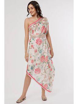 Gopi Vaid - Prerna One Shoulder Dress with Belt