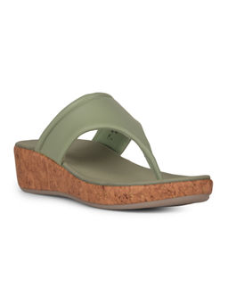 Bata Comfit - Women Casual Green Slip-On Sandals