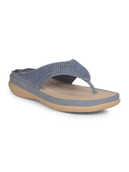 Bata Comfit - Women Casual Blue Slip-On Sandals