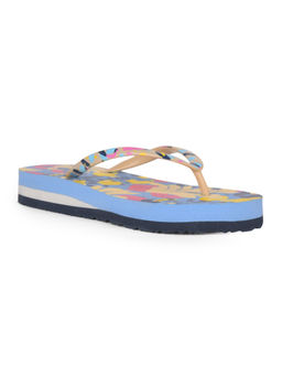 Bata - Women Casual Blue Slip-On Flipflops