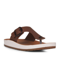 Bata - Men Casual Tan Slip-On Sandals