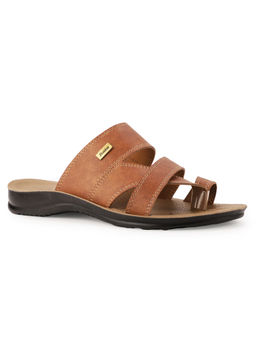 Bata - Men Casual Tan Slip-On Sandals
