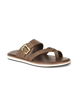 Bata - Men Casual Tan Slip-On Sandals