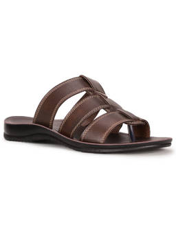 Bata - Men Casual Brown Slip-On Sandals
