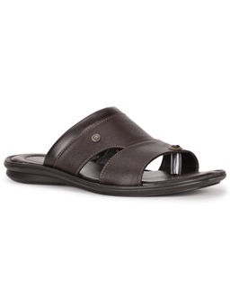 Bata - Men Casual Brown Slip-On Sandals