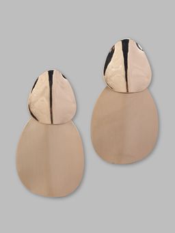 Globus - Gold Plated Geometric Drop Earring-3619560001