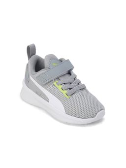 Puma - Flyer Runner V Infant Kids Grey Running Shoes