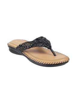 Walkway - Black Braided Sandals