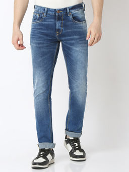 Spykar - Men Slim Mid Rise Blue Casual Jeans