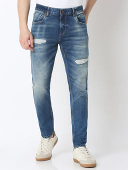 Spykar - Men Slim Mid Rise Blue Casual Jeans