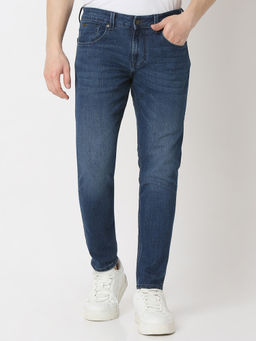 Spykar - Men Slim Mid Rise Navy Blue Casual Jeans