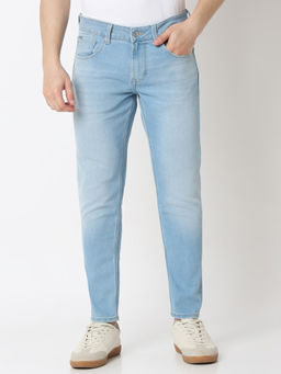 Spykar - Men Slim Mid Rise Light Blue Casual Jeans