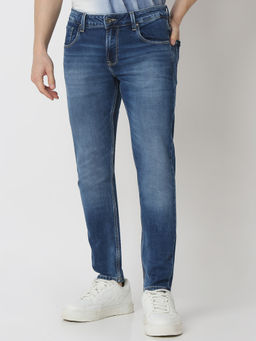 Spykar - Men Slim Mid Rise Navy Blue Casual Jeans
