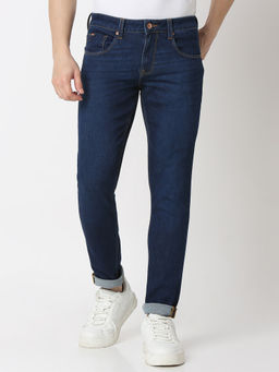 Spykar - Men Slim Mid Rise Navy Blue Casual Jeans