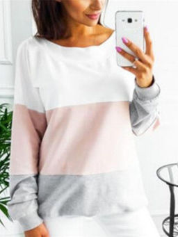 Oh Rare - Women Colourblocked Pink T-Shirt