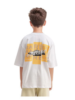 RARE ONES - Mercz White Cotton Plain Oversized Fit T-shirt