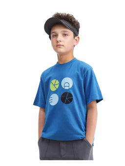 RARE ONES - Blain Blue Cotton Regular Fit Hd Print T-Shirt