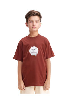 RARE ONES - Laker Rust Cotton Lenticular Sticker Regular Fit T-Shirt