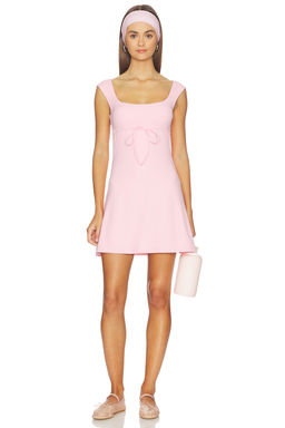Astoria - Women's Front Tie Babydoll Mini Dress Sweetheart Pink