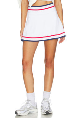 BEACH RIOT - Tamara Women's Pull-On Stretch Mini Skirt Heritage White