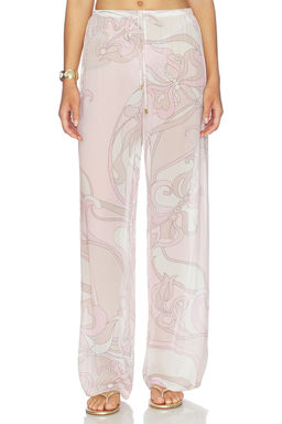 CINCIN - Oasis Women's Drawstring Wide-Leg Palazzo Pants Pink