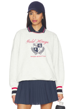 Gold Hinge - Heritage Women's Embroidered Crew Neck Sweatshirt Grey