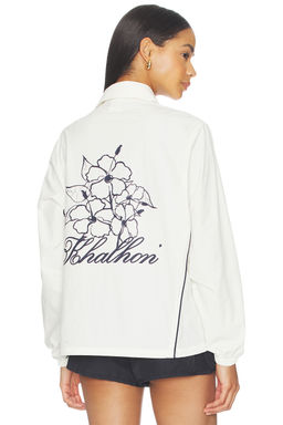 Khalhon - Garden Women's Lightweight Snap Button Coach Jacket Off White