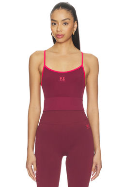 P.E Nation - Release Seamless Women's Sleeveless Racerback Tank Top Burgundy