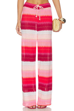 PQ - Bree Boho Women's Drawstring Wide-Leg Palazzo Pants Multi-Color