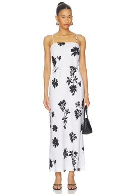 Seafolly - May Flower Women's Floral Print Bias Cut Maxi Dress White